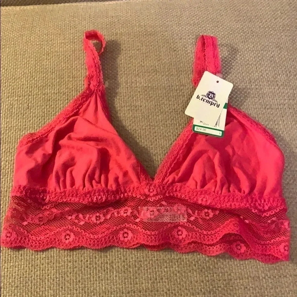 Wacoal Lace Bra B.Tempt’D Bra Fuchsia Pink Size Large New - Picture 1 of 4